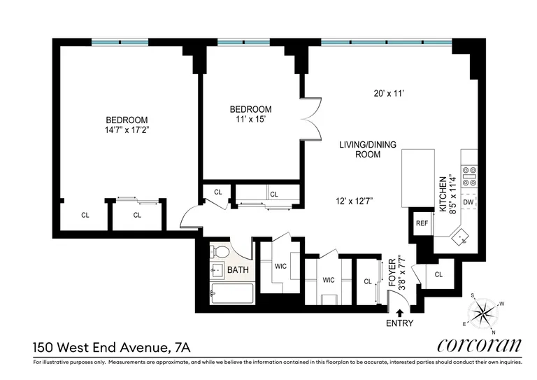 150 West End Avenue, 7A | floorplan | View 9