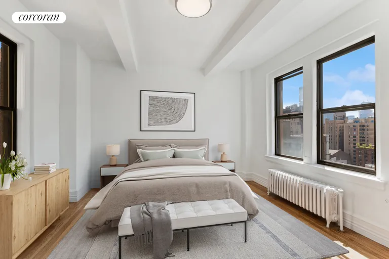 New York City Real Estate | View 40 West 72nd Street, 155 | Virtually Staged Bedroom | View 4