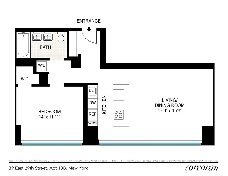 39 East 29th Street, 13B | floorplan | View 10