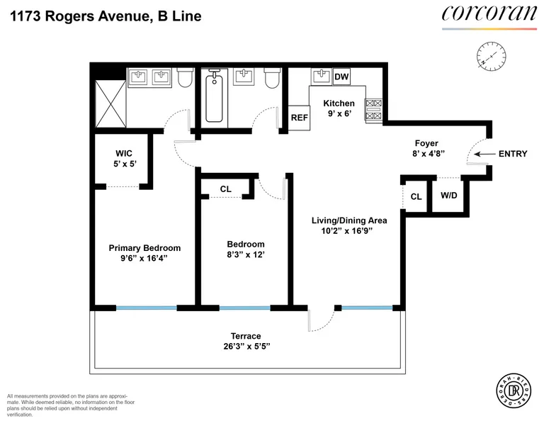 1173 Rogers Avenue, 3B | floorplan | View 12