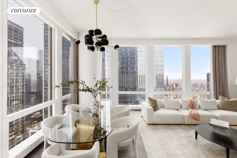 New York City Real Estate | View 35 Hudson Yards, 7103 | Living Room | View 2