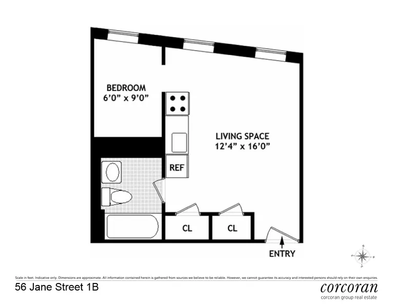 56 Jane Street, 1B | floorplan | View 5