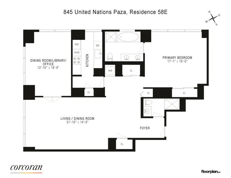 845 United Nations Plaza, 58E | floorplan | View 11