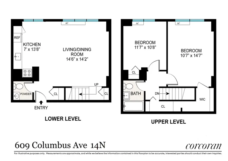 609 Columbus Avenue, 14N | floorplan | View 8