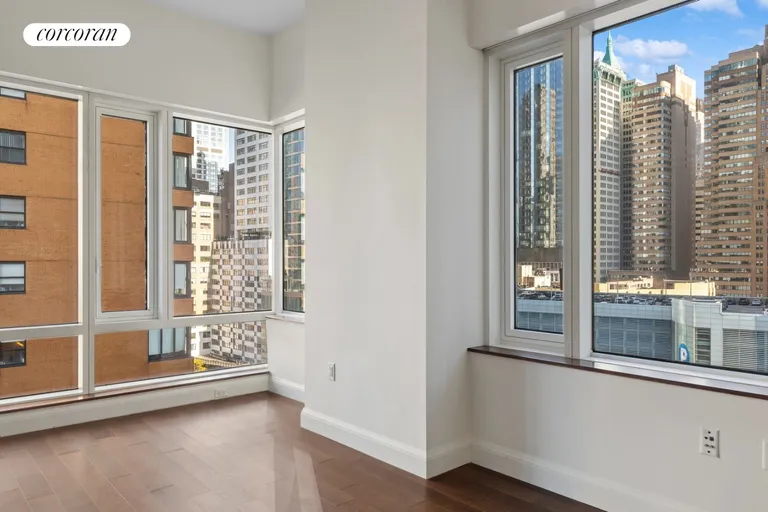 New York City Real Estate | View 70 Little West Street, 11D | Corner Windows | View 2