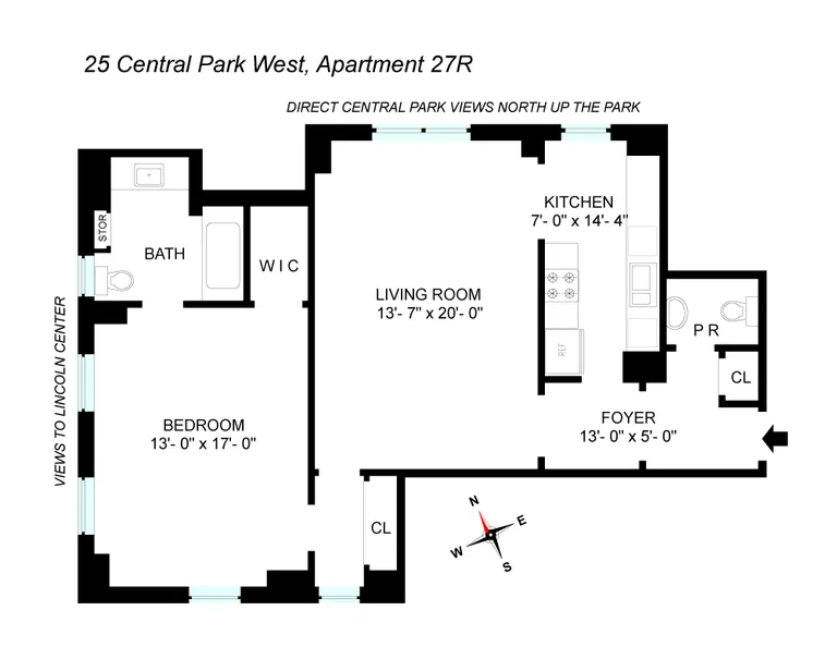 25 Central Park West, 27R | floorplan | View 8