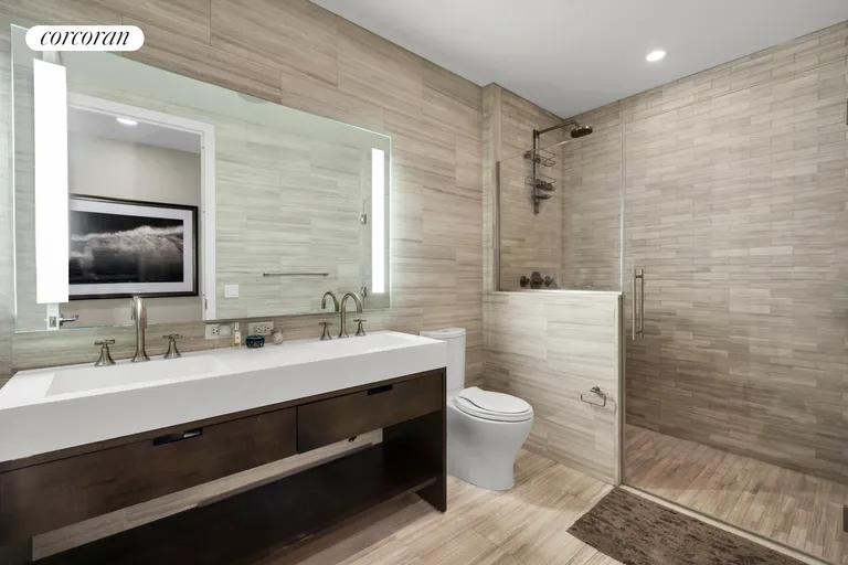 New York City Real Estate | View 250 West Street, 7H | Primary Bathroom | View 4