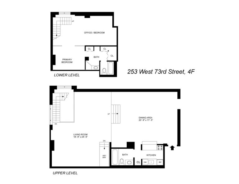 253 West 73rd Street, 4F | floorplan | View 8