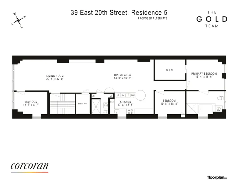 39 East 20th Street, 5FLLOFT | floorplan | View 9