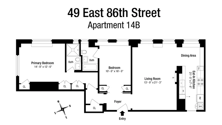 49 East 86th Street, 14B | floorplan | View 11