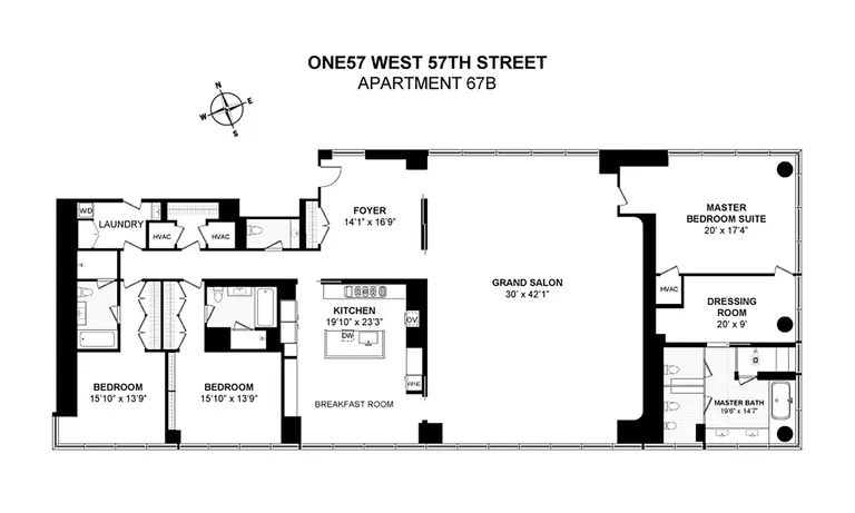 157 West 57th Street, 67B | floorplan | View 19