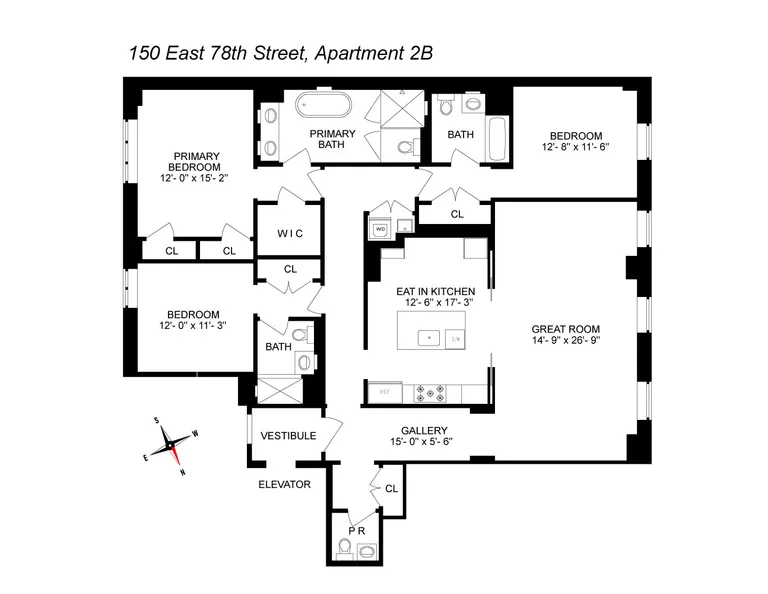 150 East 78th Street, 2B | floorplan | View 13
