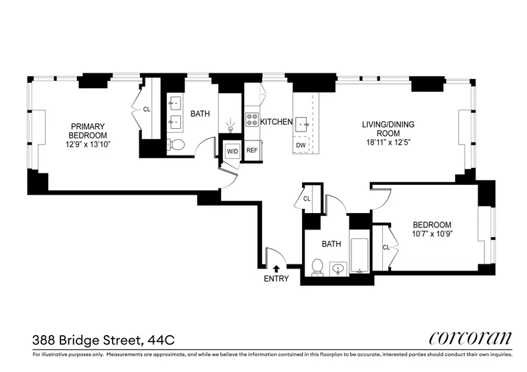 388 Bridge Street, 44C | floorplan | View 9