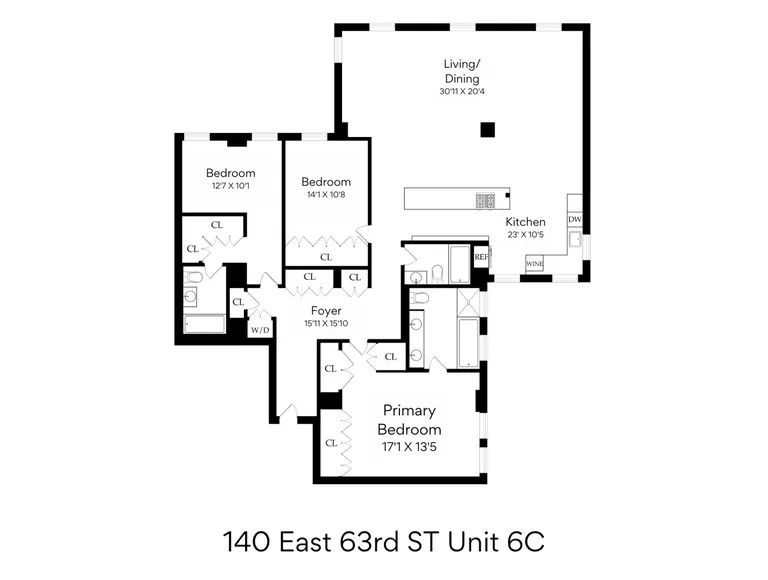 140 East 63rd Street, 6C | floorplan | View 16