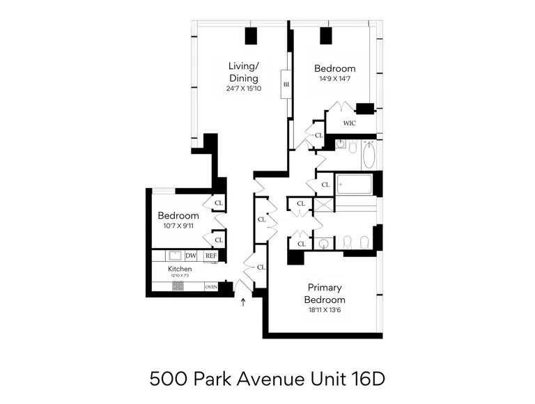 500 Park Avenue, 16D | floorplan | View 10