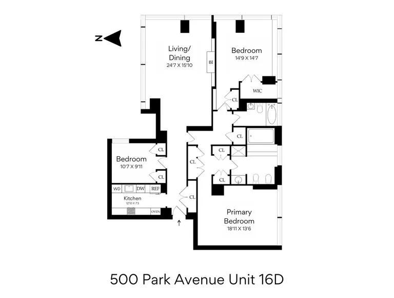 500 Park Avenue, 16D | floorplan | View 10