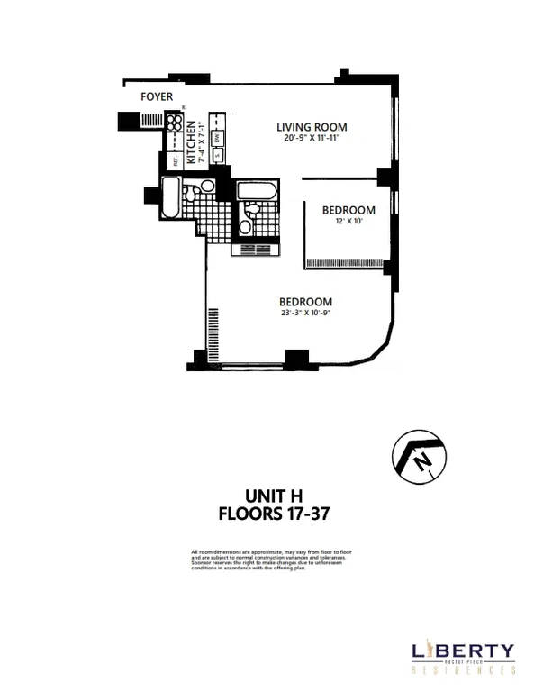 200 Rector Place, 34H | floorplan | View 13
