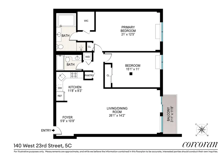 140 West 23rd Street, 5C | floorplan | View 11