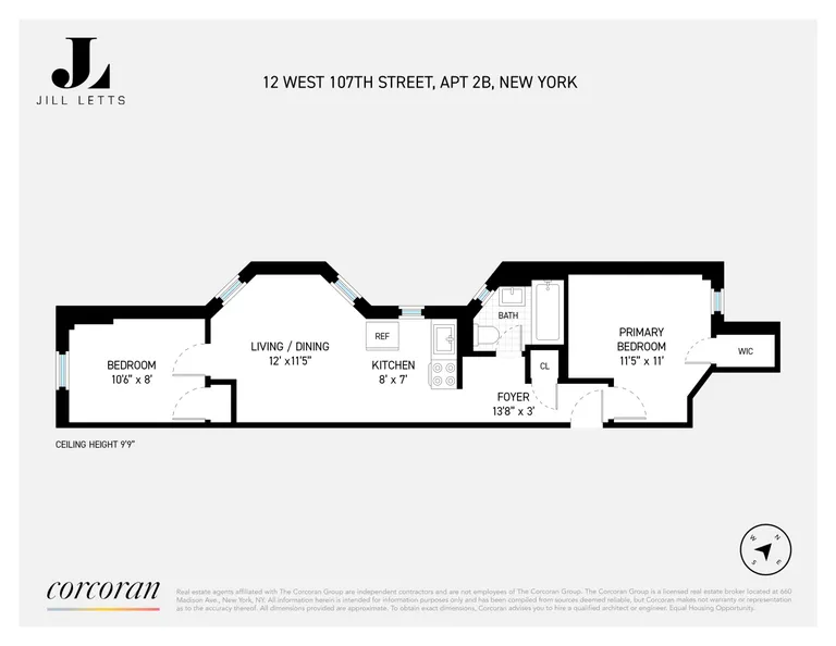 12 West 107th Street, 2B | floorplan | View 6