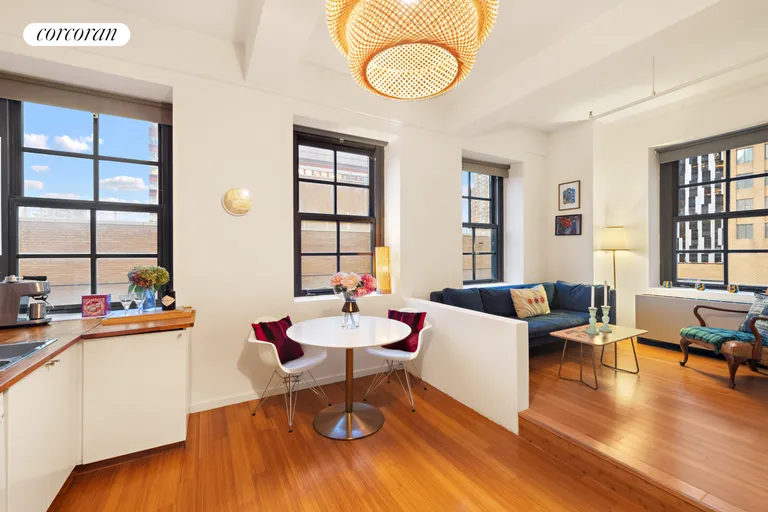 New York City Real Estate | View 365 Bridge Street, 13J | Living Room | View 2