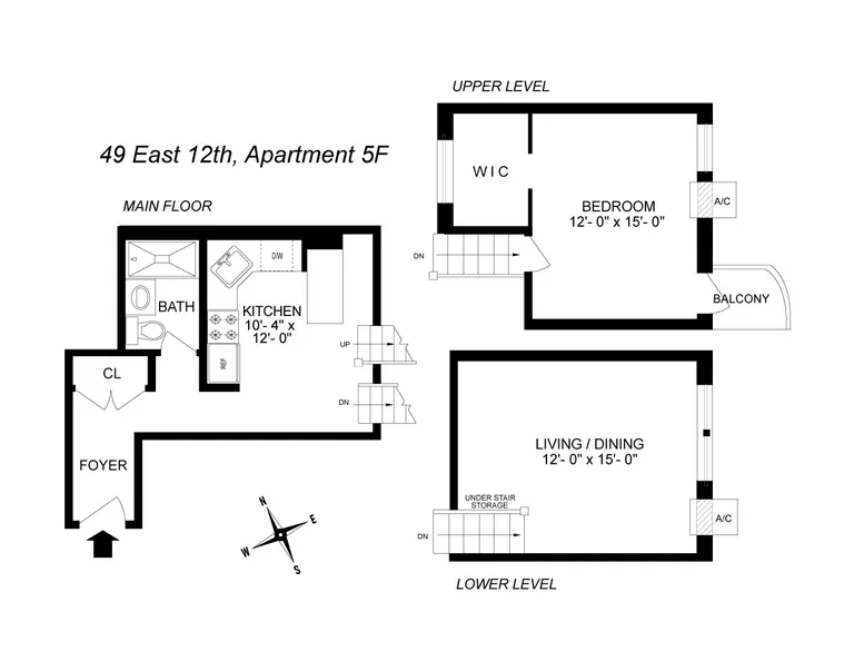 49 East 12th Street, 5F | floorplan | View 9