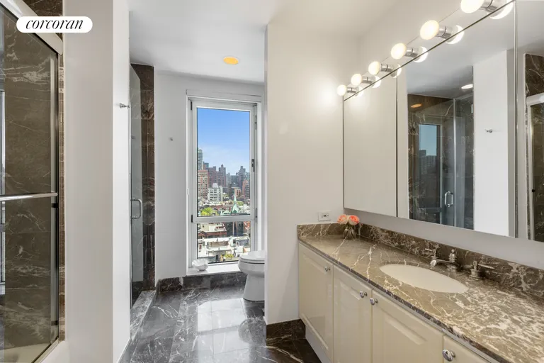 New York City Real Estate | View 201 East 80th Street, 16A | Primary Bathroom | View 8