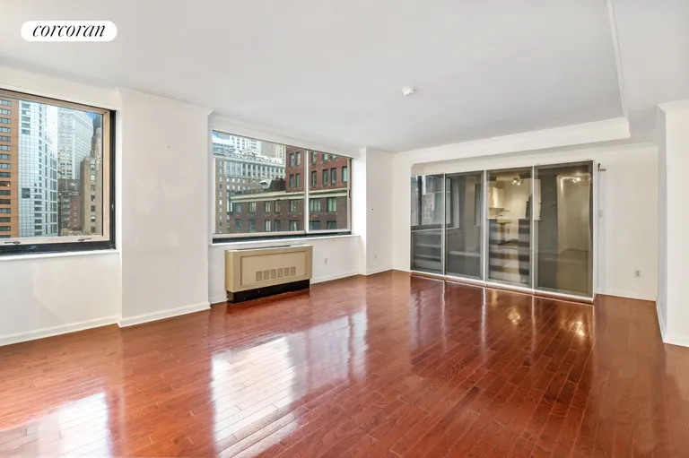 New York City Real Estate | View 250 South End Avenue, 12F | Loft Living Room | View 5