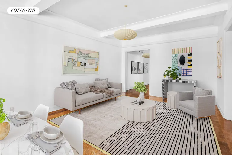 New York City Real Estate | View 70 Remsen Street, 8C | Living Room | View 3