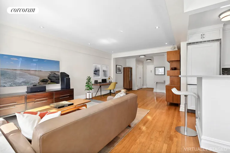 New York City Real Estate | View 30 East 9th Street, 6NN | Living - reversed toward entry | View 5