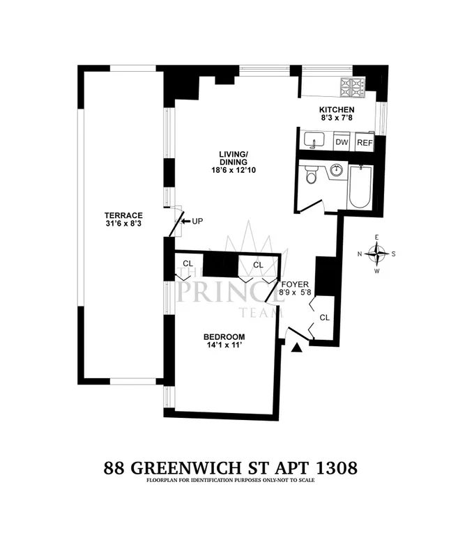88 Greenwich Street, 1308 | floorplan | View 3