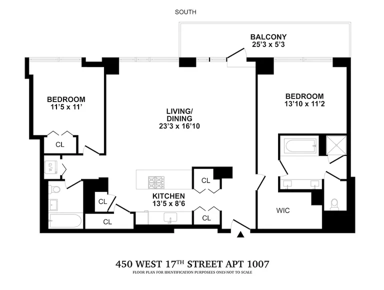 450 West 17th Street, 1007 | floorplan | View 12