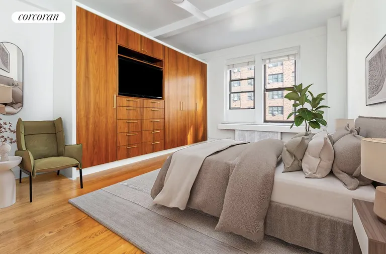 New York City Real Estate | View 40 West 72nd Street, 92 | Virtually Staged Primary Bedroom | View 2