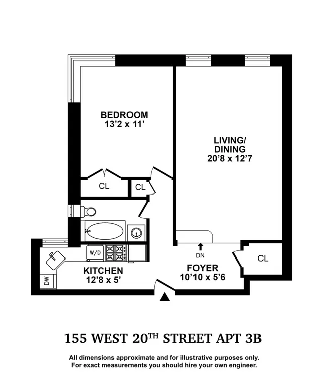 155 West 20th Street, 3B | floorplan | View 13
