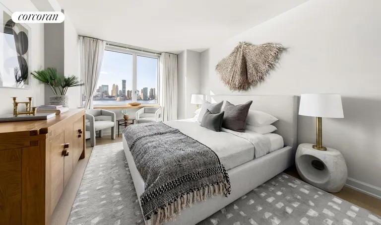 New York City Real Estate | View 20 River Terrace, 4J | Primary Bedroom | View 4