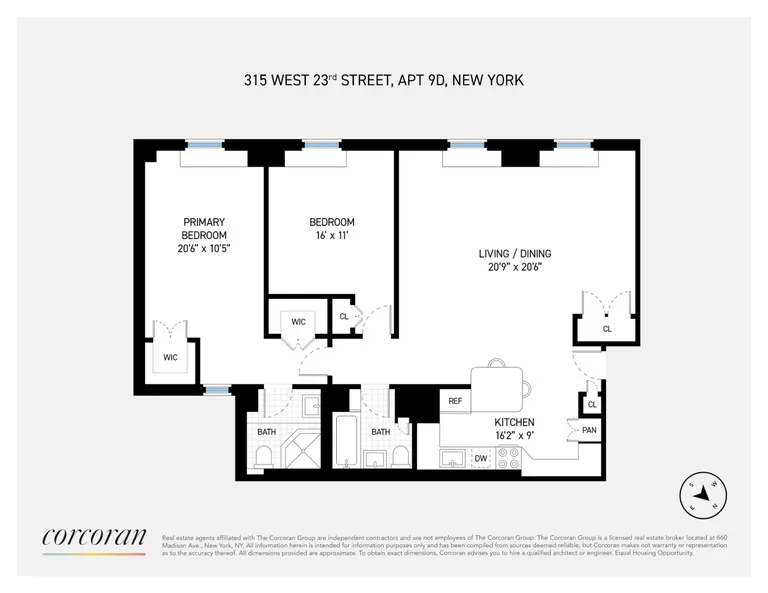 315 West 23rd Street, 9D | floorplan | View 11