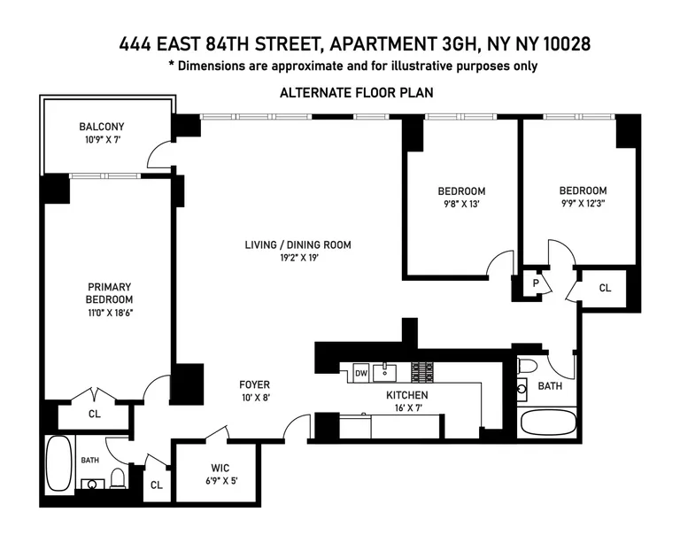444 East 84th Street, 3GH | floorplan | View 10