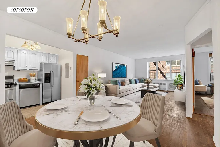 New York City Real Estate | View 235 West 70th Street, 5B | Virtually Staged Main Room | View 2