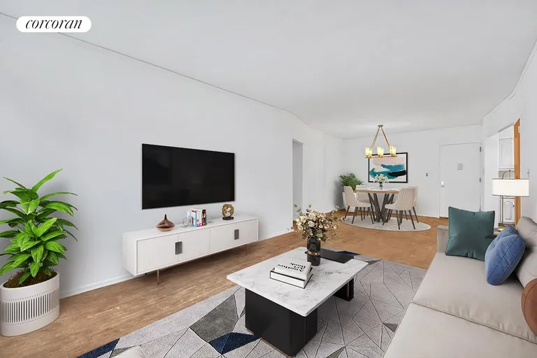 New York City Real Estate | View 235 West 70th Street, 5B | Virtually Staged Living Room | View 4