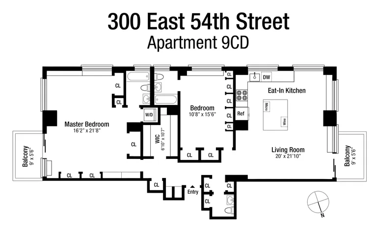 300 East 54th Street, 9CD | floorplan | View 23