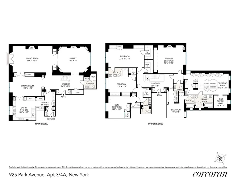 925 Park Avenue, 3/4A | floorplan | View 17