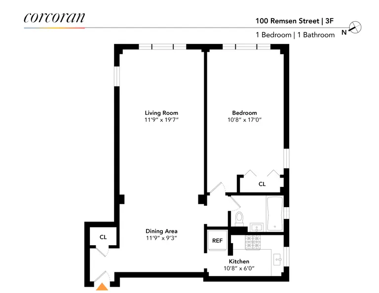 100 Remsen Street, 3F | floorplan | View 12