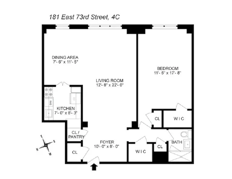 181 East 73rd Street, 4C | floorplan | View 11
