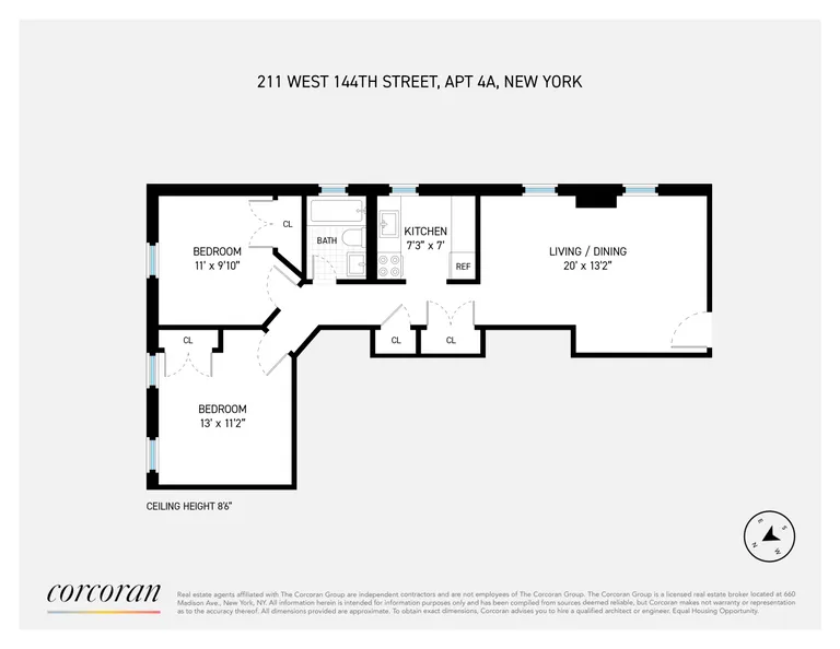 211 West 144th Street, 4A | floorplan | View 9