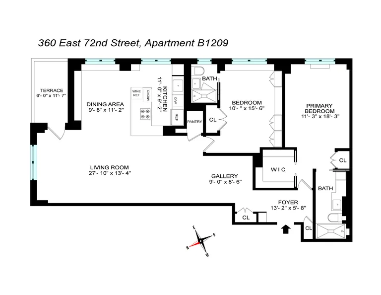 360 East 72nd Street, B1209 | floorplan | View 14