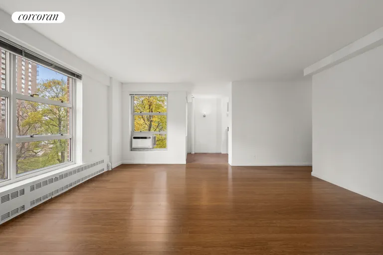 New York City Real Estate | View 90 LaSalle Street, 5E | Living room windows | View 2