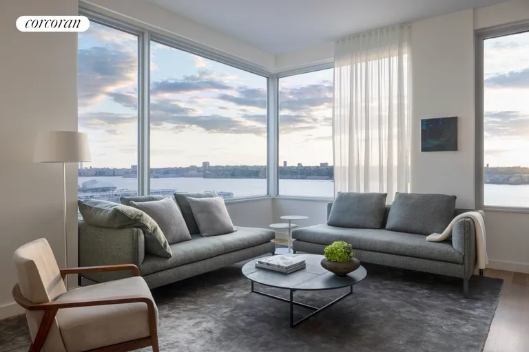 New York City Real Estate | View 611 West 56th Street, 27B | 3 Beds, 2 Baths | View 1