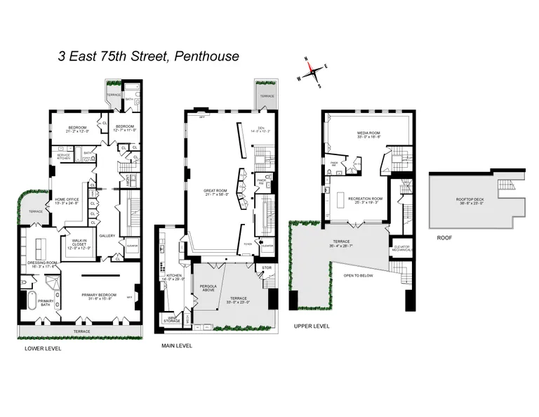 3 East 75th Street, PH | floorplan | View 15