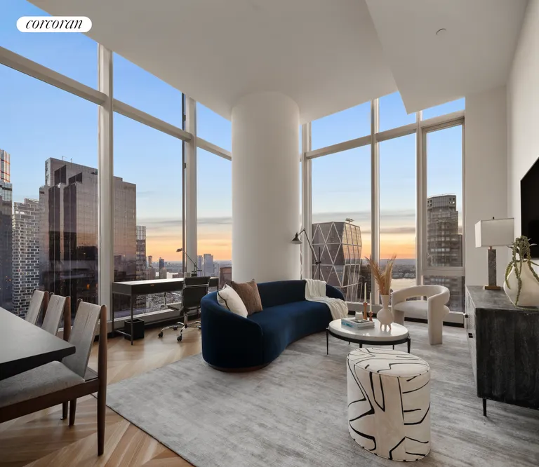 New York City Real Estate | View 217 West 57th Street, 49D | Living Room | View 2