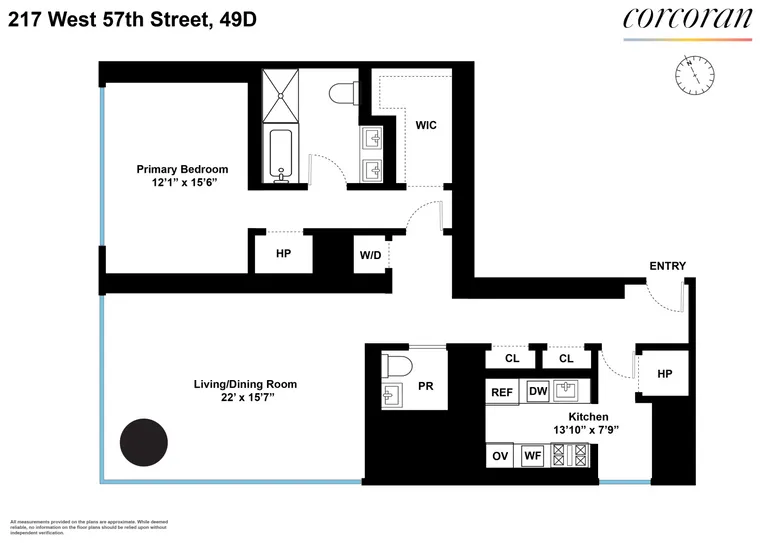 217 West 57th Street, 49D | floorplan | View 18