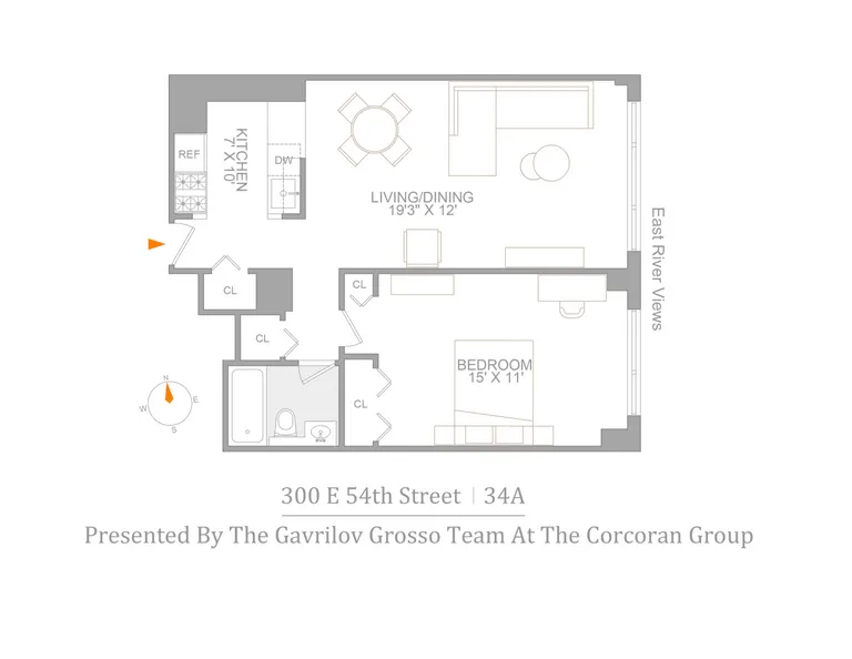 300 East 54th Street, 34A | floorplan | View 12